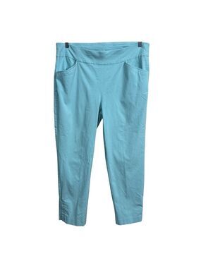 Chico’s Perfect Stretch Aqua Blue Pull On Pants XL